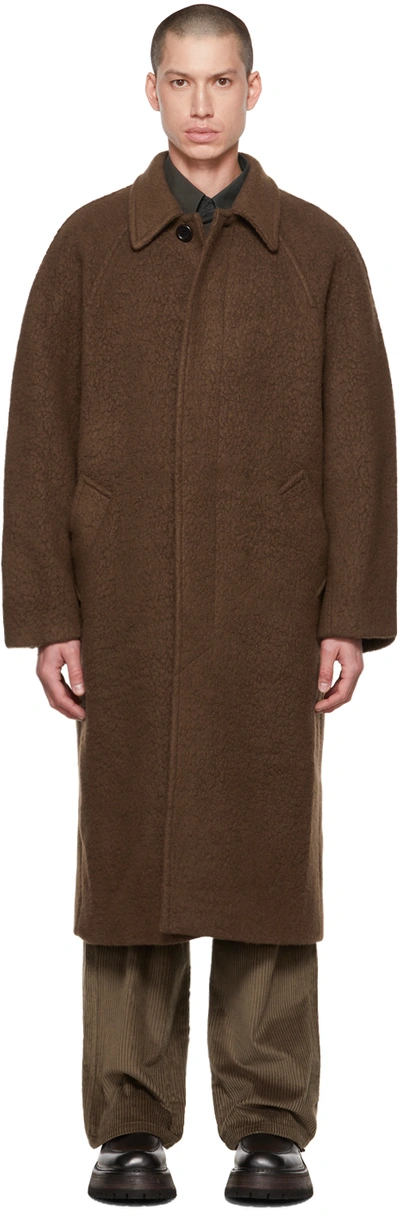 Amomento Brown Textured Coat
