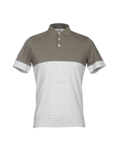 Brunello Cucinelli Polo Shirts In Military Green