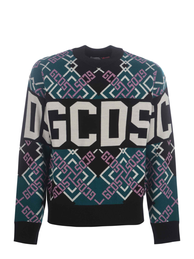 Gcds Logo Print Sweater In Multi-colored