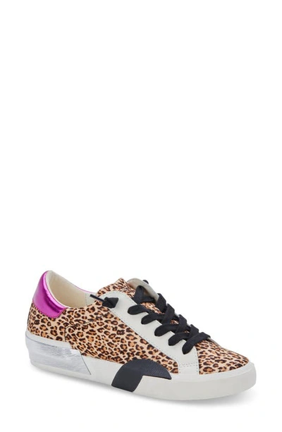 Dolce Vita Zina Sneaker In Dark Leopard Calf Hair