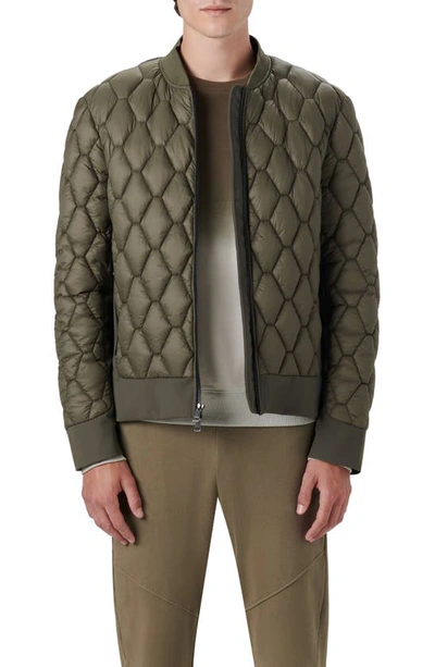 Bugatchi Men's Honeycomb Quilted Bomber Jacket In Olive
