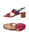 A.testoni Sandals In Brick Red