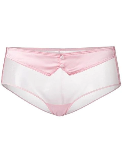 Chantal Thomass Lace-embroidered Briefs - Pink & Purple