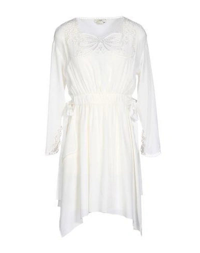 Fendi Short Dress In White