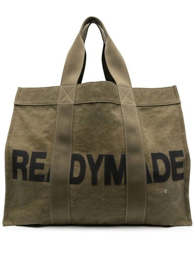 Readymade Logo-print Tote Bag In Grün