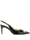 Sergio Rossi Sling-back Pointed Pumps In Black