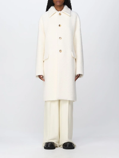 Bottega Veneta Wool And Mohair Bouclé Coat In White