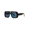Stella Mccartney Oversized Logo Acetate Aviator Sunglasses In Brown