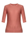 Acne Studios Iza Ribbed-knit Cotton-blend Top In Salmon-pink
