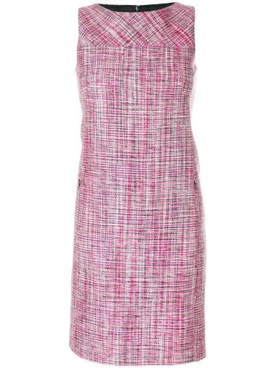 Akris Textured Shift Dress In Pink