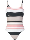 Asceno Natural Bold Stripe Swimsuit