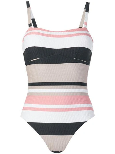Asceno Natural Bold Stripe Swimsuit