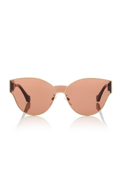 Balenciaga Round-frame Sunglasses In Brown