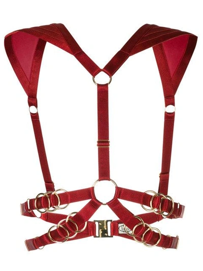 Bordelle Voyeur Harness - Red