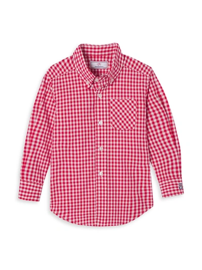 Classic Prep Kids' Little Boy's & Boy's Owen Button-front Shirt In Crimson Gingham