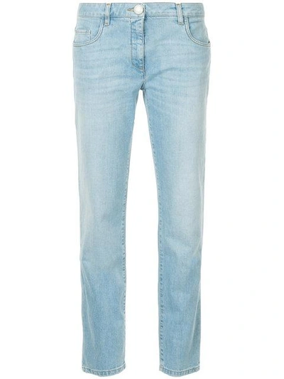 Boutique Moschino Straight Leg Jeans In Blue