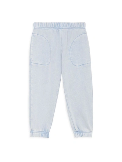 Something Navy Kids' Little Girl's & Girl's Classic Cotton Jogger Pants In Dusty Blue