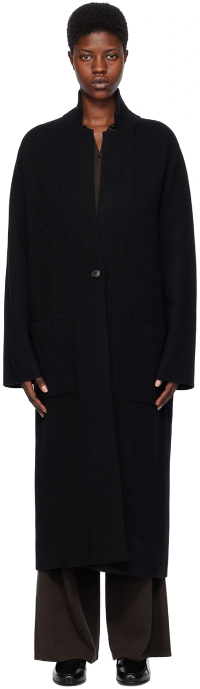 Lisa Yang Single-breasted Fitted Coat In Black