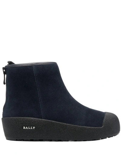 Bally Women's Black Other Materials Ankle Boots In Blue | ModeSens