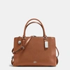 Coach Brooklyn Weekender 34 In Silver/saddle