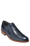 Cole Haan Washington Grand Wingtip In Marine Blue Leather