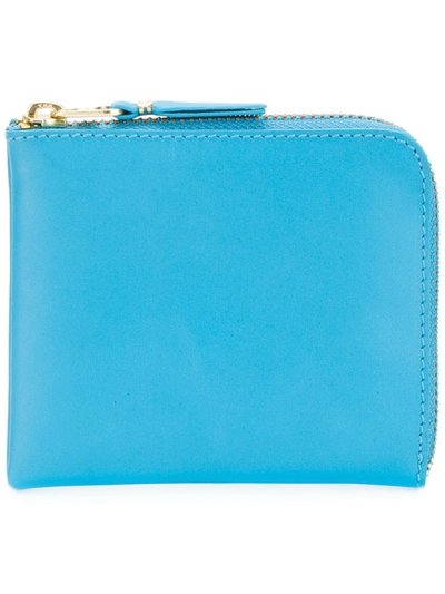 Comme Des Garçons Classic Leather Wallet In Blue