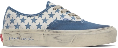 Vans Navy Bianca Chandôn Edition Authentic Vlt Lx Sneakers In Blue