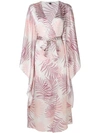 Gilda & Pearl Floral Embroidered Night-gown In Orchid Print