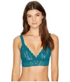 Hanky Panky Signature Lace Crossover Bralette In Turquoise/aqua