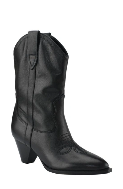 Guess Women's Odilia Western Boots Women's Shoes In Black Leather