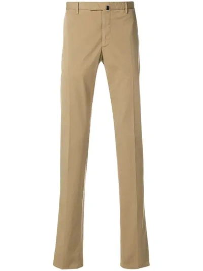 Incotex Slim-fit Chino Trousers In Beige