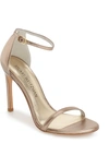 Stuart Weitzman 'nudistsong' Ankle Strap Sandal (women) In Beige Supple Kid