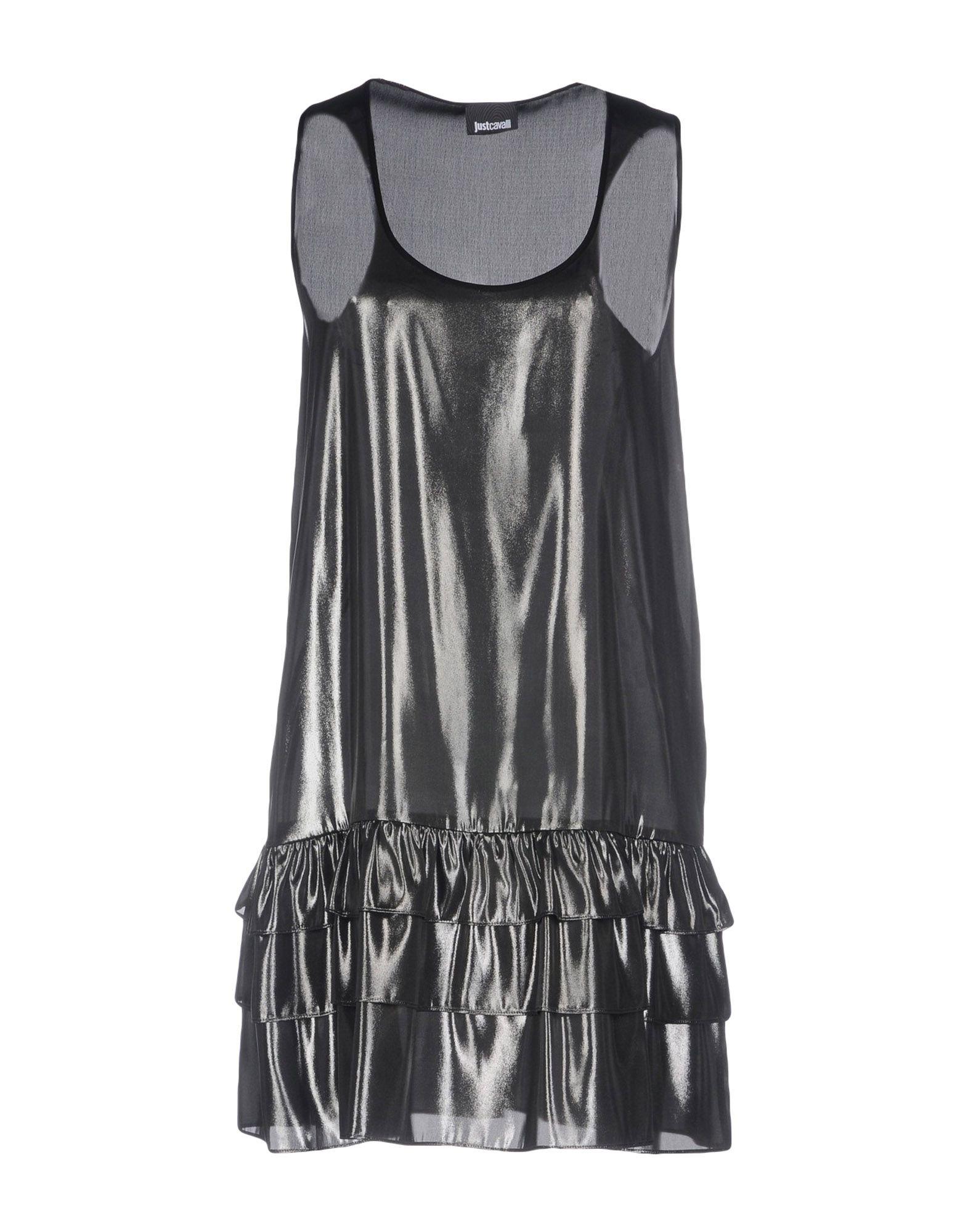 Just Cavalli Short Dress In Steel Grey | ModeSens