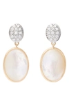 Marco Bicego 18k Two Tone Gold Siviglia Pave Diamond & Mother Of Pearl Drop Earrings - 150th Anniversary Exclusiv In Yellow Gold