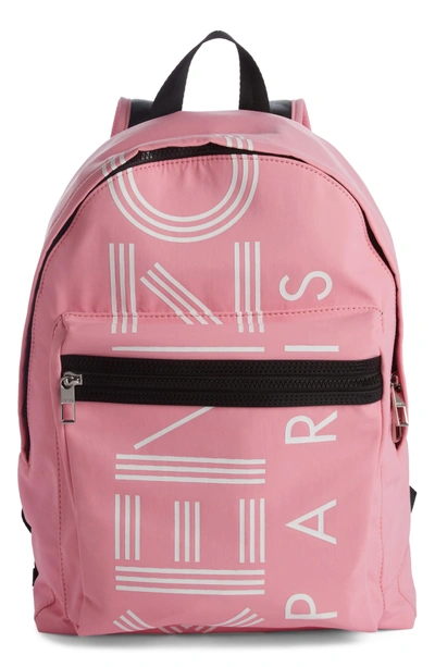 Kenzo Sport Logo Nylon Backpack - Pink In Flamingo Pink