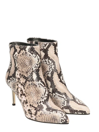 Marc Ellis Python Printed Leather Ankle Boots In Animalier