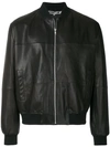 Mcq By Alexander Mcqueen Black Leather Bomber Jacket