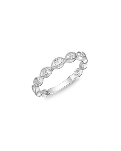 Memoire Stack 'em Up Marquis Band Ring With Diamonds