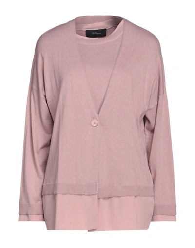 Blue Les Copains Twin Sets In Pastel Pink