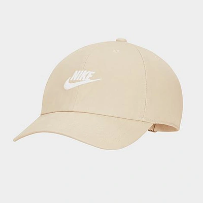 Nike Sportswear Heritage86 Futura Washed Adjustable Back Hat In Orange/white
