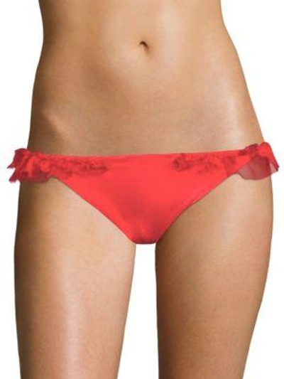 Moré Noir Wings Slim Bikini Bottom In Red