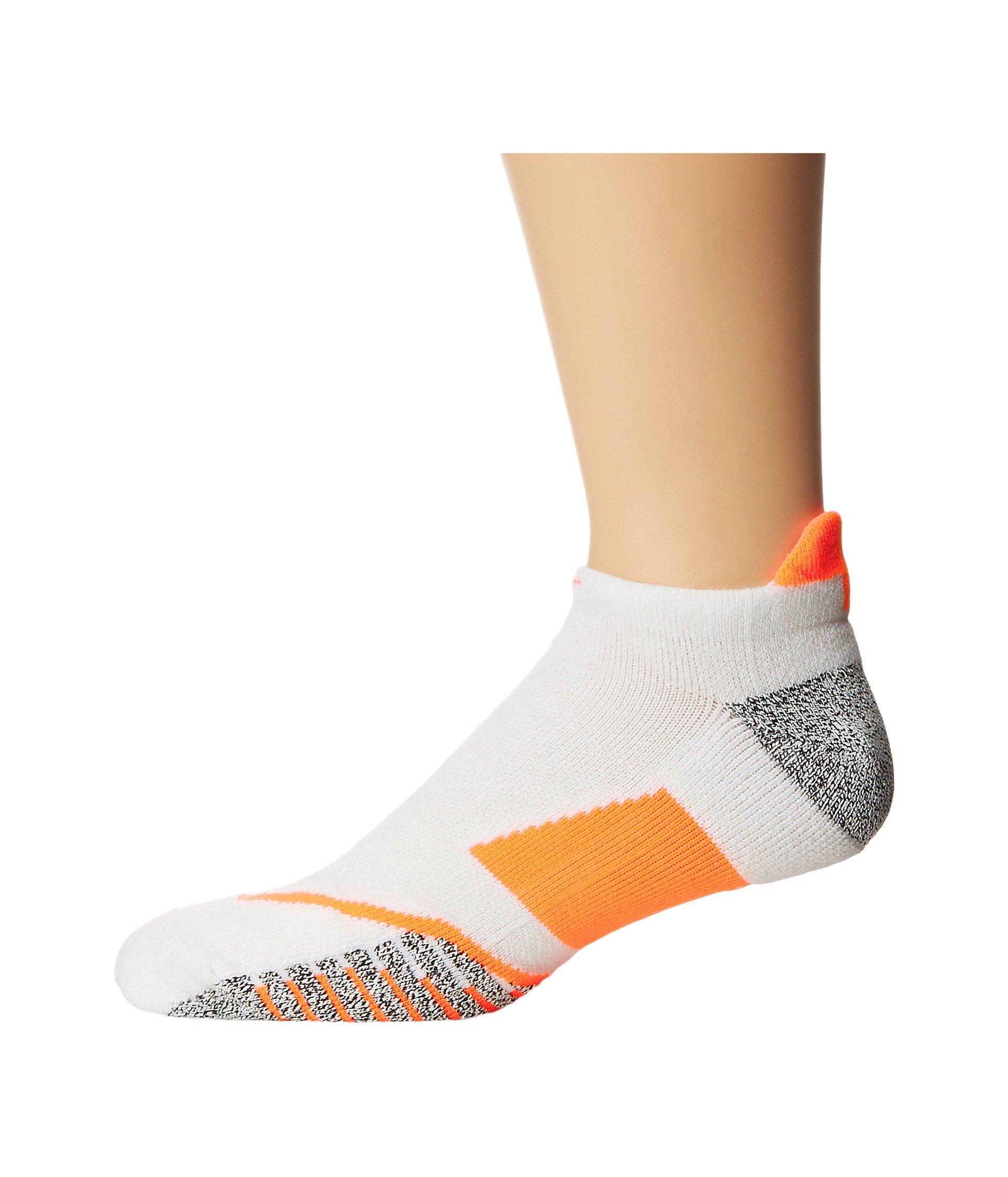 Nike Grip Elite No Show Tennis Socks, White/hyper Orange/hyper Orange ...