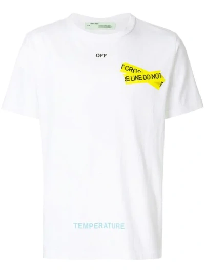 Off-white Caution Tape Short-sleeve T-shirt In White | ModeSens