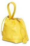 Rabanne Mini Pouch Faux Leather Tote - Yellow In Sunflower