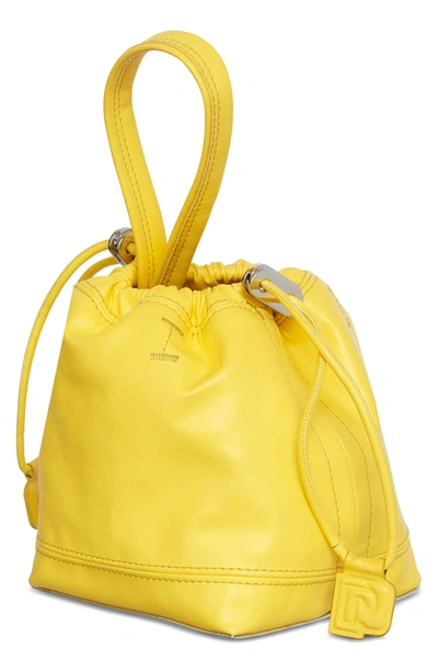 Paco Rabanne Mini Pouch Faux Leather Tote - Yellow In Sunflower