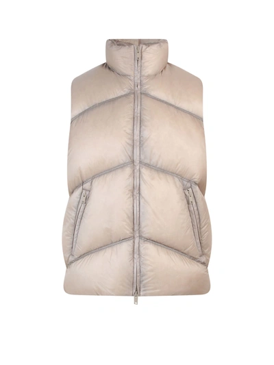 Represent Contrast-stitch Padded Gilet In Beige | ModeSens