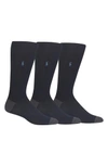 Polo Ralph Lauren 3-pack Ribbed Socks In Navy