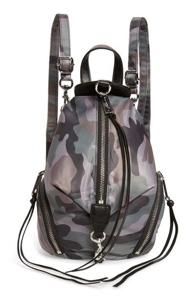 Rebecca Minkoff Mini Julian Nylon Convertible Backpack In Camo Print