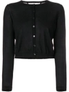 Red Valentino Fitted Button-down Cardigan In 0no Nero