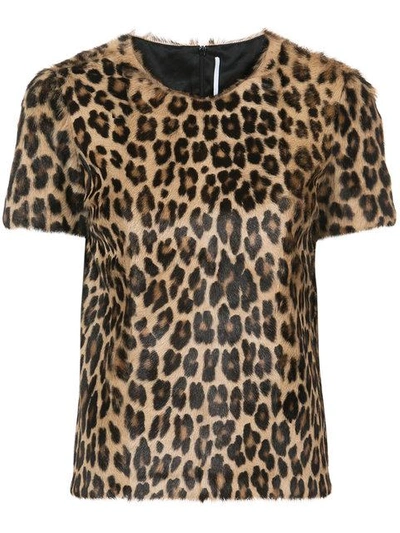 Rosetta Getty Leopard Print T-shirt - Brown